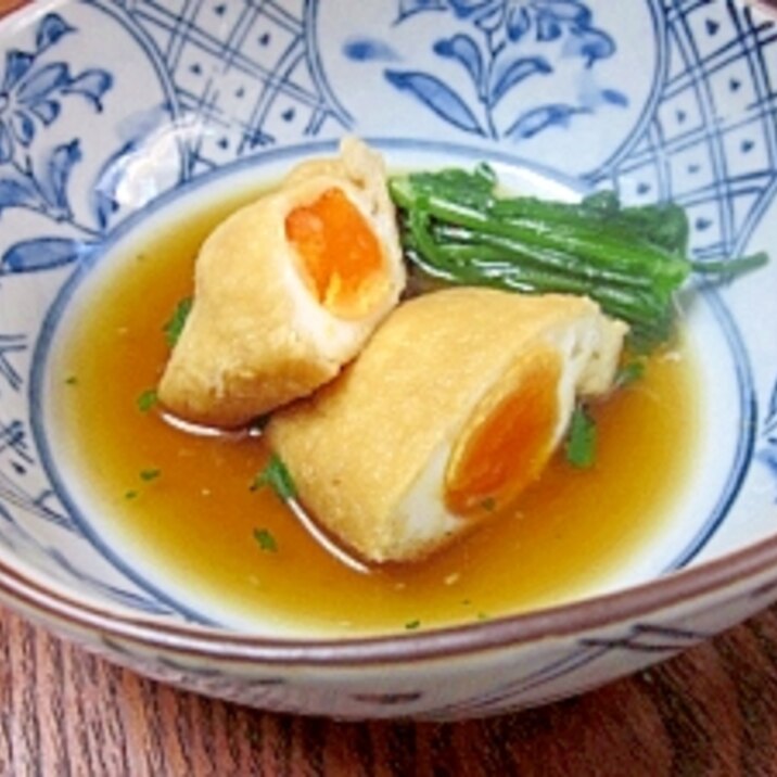 煮汁がジュワ~♪ 「たまごの巾着煮」